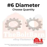#6 410 Stainless Steel External Tooth Lock Washers (Pick Quantity)