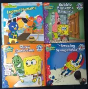 Lof of 3 Nickelodeon SpongeBob Books and 1 Backyardigans Book Hard Cover