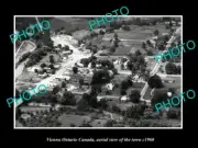 OLD LARGE HISTORIC PHOTO VIENNA ONTARIO CANADA, TOWN AERIAL VIEW c1960