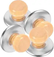 VILLFUL 4PCS Lid Knobs for Pots and Pans Heat Resistant Replacement Handles Comfortable Grip Kitchen Cookware Accessories Aesthetic Design for Easy Use