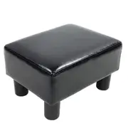 PU Leather Ottoman Stool Modern Rectangle Seat Chair Footstool for Living Room, Bedroom, Entryway