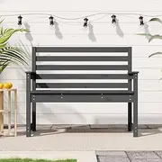 Garden Bench Grey 109x48x91.5 cm Solid Wood Pine, Garden Benches