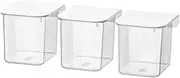 Skadis Container with steel white lid compatible for IKEA (3 Containers 403.359.11)