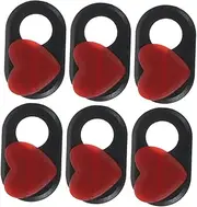 DECORNIJIA 6pcs Heart Shaped Phone Privacy Cover Slide Webcam Protector for Laptops Tablets Phones Easy to Use Camera Lens Shield Computer Camera Protector