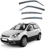 4Pcs Car Wind Deflectors for Fiat for Sedici Hatchback Mk1-Gy-Ey-Rw 2005-2014, Side Window Ventilated Visors Rain Deflector
