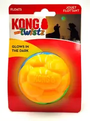 KONG Twistz Ball High Viz Large Durable Easy Grip Bouncy Floating Dog Fetch Toy