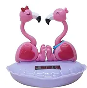 Solar Bobblehead Flamingo - Solar Powered Dancing Flamingo | Decorative Desktop Figure, Car Dashboard Shaking Head Decor, Valentine's Day Shake Head Toy for Car Desktop Decoration
