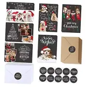 120 Sets Christmas Cards Holiday Cards with Envelopes Stickers Assortment Bulk