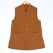 [Generic] Monk Clothing,Winter Temple Thickened Vest Buddhist Monk Vest Jacket,Monk Vest Warm Waistcoat Jacket Winter Men Women Monk Keep Warm
