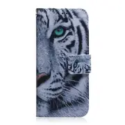 Tiger Pattern Coloured Drawing Horizontal Flip Leather Case for Huawei Y6 (2019), with Holder & Card Slots & Wallet