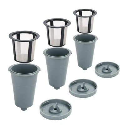 3 Pack Reusable Coffee Pods, Reusable Coffee Filters Fit for 1.0 Brewers, K-C...
