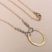 NEW GOLD PLATED HANDMADE SUNDANCE CHARM NECKLACE ARTISAN HANDCRAFTED JEWELRY