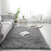 Advwin Non-Slip Shaggy Rugs Floor Rug Living Room Bedroom Mat Large Carpet Grey 160*230cm
