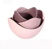 [IMYOGI] Stylish Lotus Ceramic Bowl and Dish Set Creative Fruit Plate Simple Decoration Storage Fruit Ceramic Dinner Plate Flower Shape (Size : A) (A A) of You
