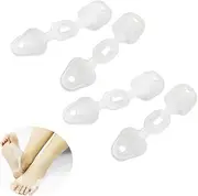 2 Pair Big Toe Splitter Spacer Gel Strong Tension Straps Stretcher Alignment Hallux Valgus Spreader Straightener Bunion Corrector for Man and Woman Foot Care Overlapping Hammer Toes