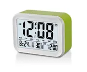 LCD Time Signal Talking Desk Clock with Alarm Snooze Temperature Touch Light