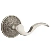 Emtek Cortina Door Lever Privacy Set Lancaster Rosette Pewter