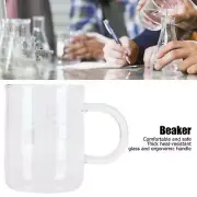 Borosilicate Glass Cup Beaker Mug With Handle And Measuring Scale For Coffee AC