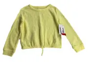 Epic Threads Girls Size 5 Super Soft Yellow Knit L/S OEKO-TEX Pull Over Top NWT