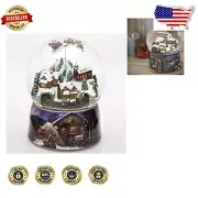 150mm Musical Snow Globe Featuring Santa in Sleigh - Classic Holiday Decor