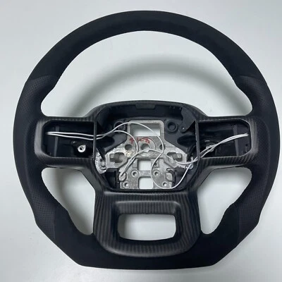 2022 F-150 Steering Wheel-Alcantara-Perforated Leather-Black Stitching (for: Ford)