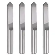 1/8" Shank 0.3mm Tip 90 Degree Solid Carbide Wood Engraving CNC Router Bit 4pcs
