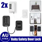 2pcs Baby Safety Refrigerator Door Cabinet Code Lock Padlock Combination Lock