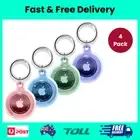 4 Pack Airtag Holder, Jelly Color Airtag Case Waterproof Apple Air Tag Case