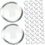 TEMPNAP 200pcs Vase Transparent Glass Beads Glass Clear Rocks Fish Tank Decor Flat Beads Vase Filler Stones Flower Pot Aquarium Decorations