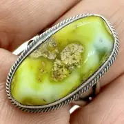 Navajo Palomino Turquoise Ring Size 8 Sterling Silver by Timothy Yazzie 6g