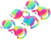 EXAOMBLE 6pcs Cat Toys Plush Mouse Toy Interactive Play for Cats Soft Material Perfect for Kitten Teething