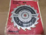 Vtg Rockwell Combination Rip Manual Circular Saw Blade 7 1/4" 55938 Skil Framing