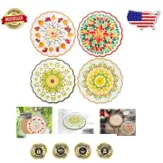 Versatile Heat Resistant Ceramic Trivets - Scratch-proof Cork Base Set of 4