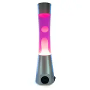 Art + Tech Motion Lamp Speaker LED Light Bluetooth 11.2x40cm Silver/Pink