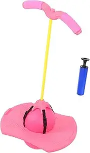 1 Set Jumping Ball Sports for Fun Outdoor Exercise Accessory with Handle and Pump Smooth Edges for Safety Present for Active Playtime Color