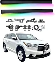 BJOHQ Electric Running Boards Compatible for Toyota Highlander 2015-2017 with Light, SUV, Off-Road & Pickup Trucks - Retractable Truck Steps & Nerf Bars