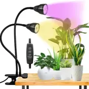 Grow Light for Indoor Plants Growing, Gooseneck Clip-on Plant Lamp for Seedli...