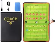 YIYUE Magnetic Soccer Coaching Board, Zipper Bag Soccer Tactics Board, Football Dry Erase Play Coaching Board，Foldable Coaches Clipboard Tactical with 1 Whistle, 27 Magnets, Dry Erase, Marker Pen