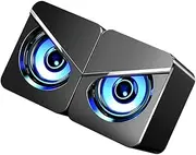 Angoily Computer Speaker for Desktop Pc Speakers RGB Light Volume Control and Sound