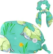 [YTYVAGT] Scrub Caps Women,Scrub Hats Suitable for Women,Cartoon Bird Hippopotamus