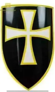 Handmade Knight Templar 28"Crusader Brass Cross Battle Heater Shield
