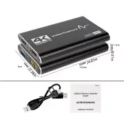 1x 4K Video Capture Card Zero Lag Loop Out HDMI USB 3.0 Device HD 1080P 60Hz v