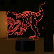 Dinosaur T Rex Jurrasic Park 3D Night Light LED 7 Colour Touch Desk Lamp