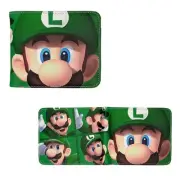 New Luigi Poses SUPER MARIO BROS. BiFold Wallet Credit Card Billfold
