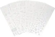 WOONEKY Nail Art Print Steel Plate 6pcs Christmas Nail Stamping Plates for Diy Manicure