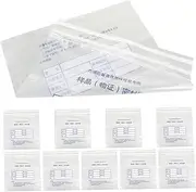 Parliky 10Pcs Clear Plastic Cash Transmittal Bags Tamper Evidence Packaging for Secure Bank Deposits Writable Self Sealing Envelopes for Coins Checks Credit Cards