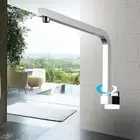 ACA Chrome Stainless Steel Wall Gooseneck 180° Swivel Shower Arm For Shower Head