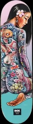 2023 DGK Koi Geisha Skateboard Deck 8.25" Dirty Ghetto Kids Stevie Williams