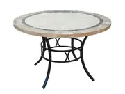 FurnitureOkay Stone Outdoor Dining Table (120cm Round)