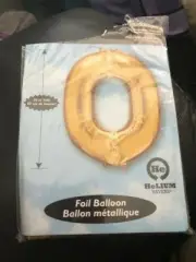 Anagram Balloons (Letter O) Foil Mylar Balloon 33" Gold New!!!